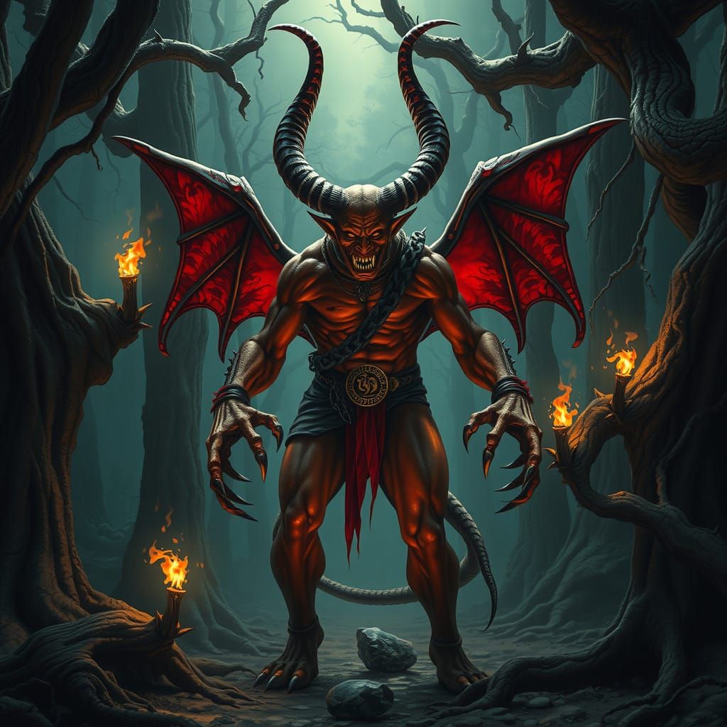 Dark Demon of Meru in Biomechanical Surrealism