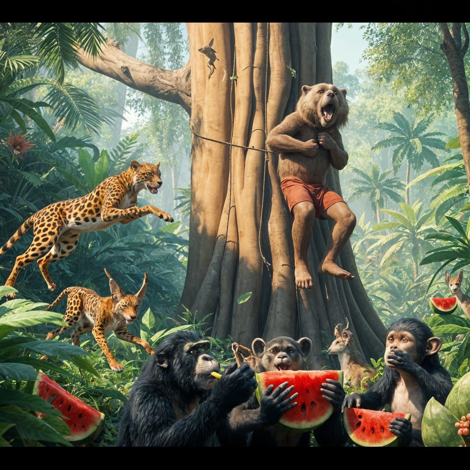 Wild Animals Train for the Jungle Olympics in Vibrant Anime ...