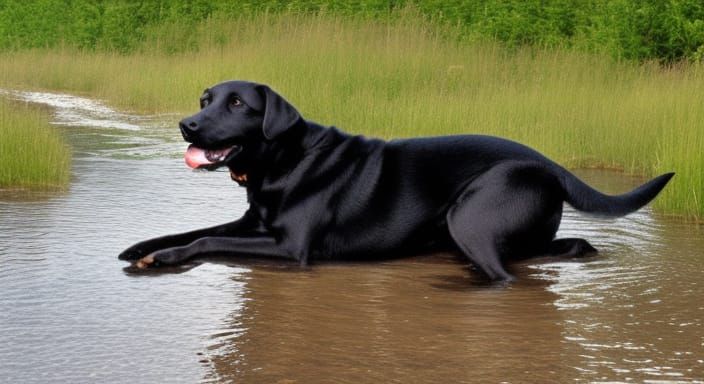 Yellow Labrador Retriever in Field
