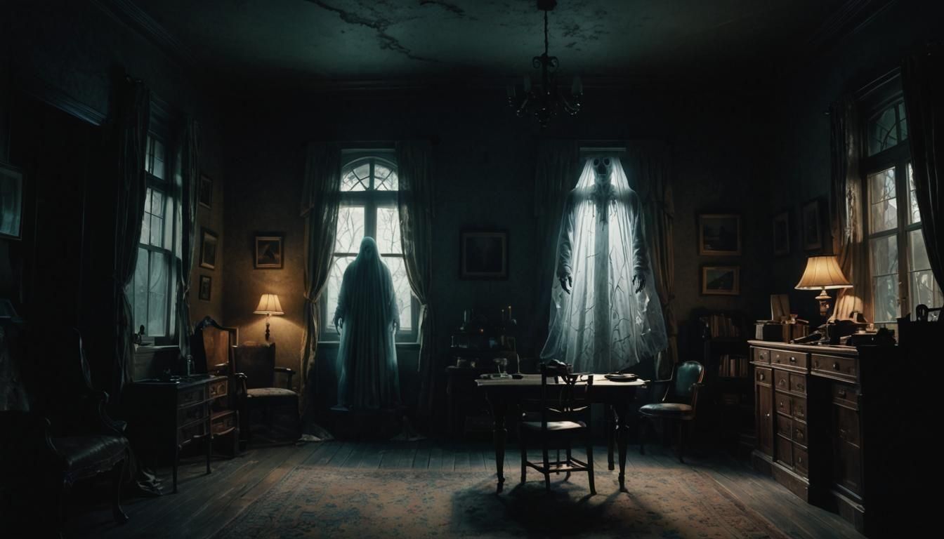 Hyperrealistic Ghost Silhouette in Cinematic Style