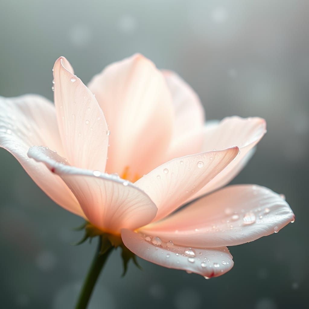 Rainy Day Floral Dream in Soft Pastels