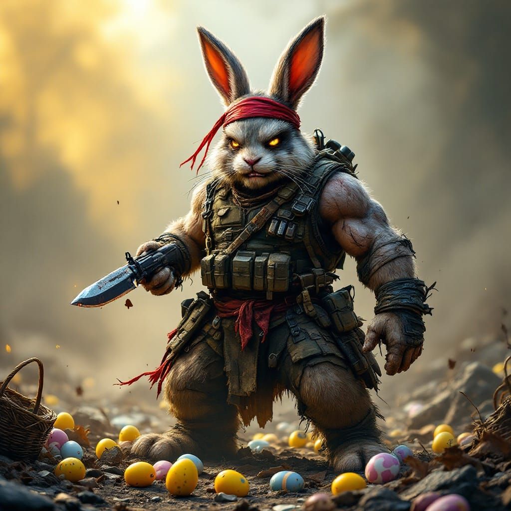 Post-Apocalyptic Easter Bunny Rambo