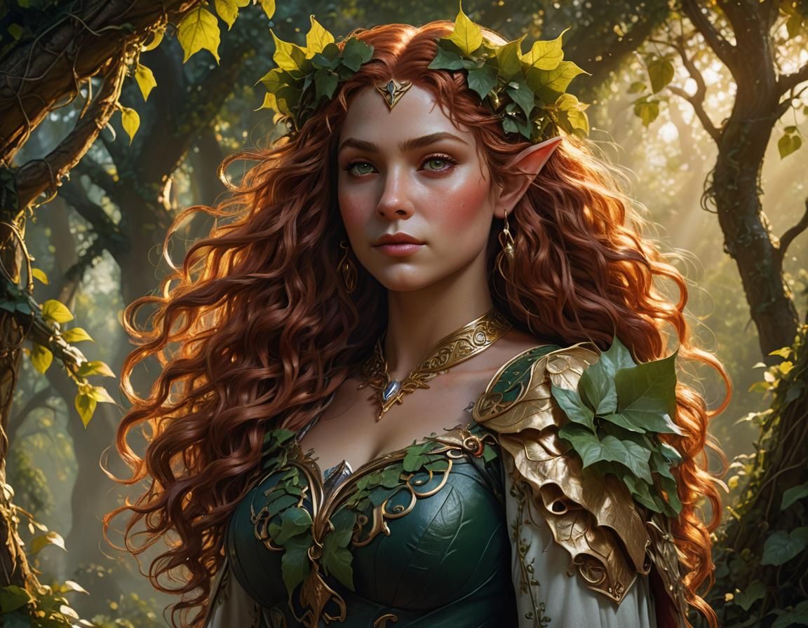 Voluptuous Fantasy Elf Portrait in Hyper-Realism