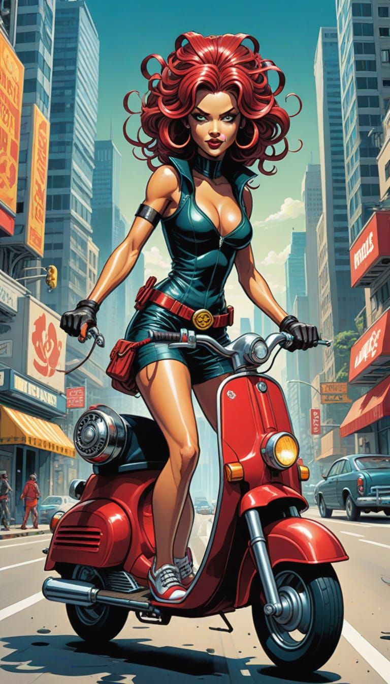 Medusa Cruises City Streets in Mad Magazine Style