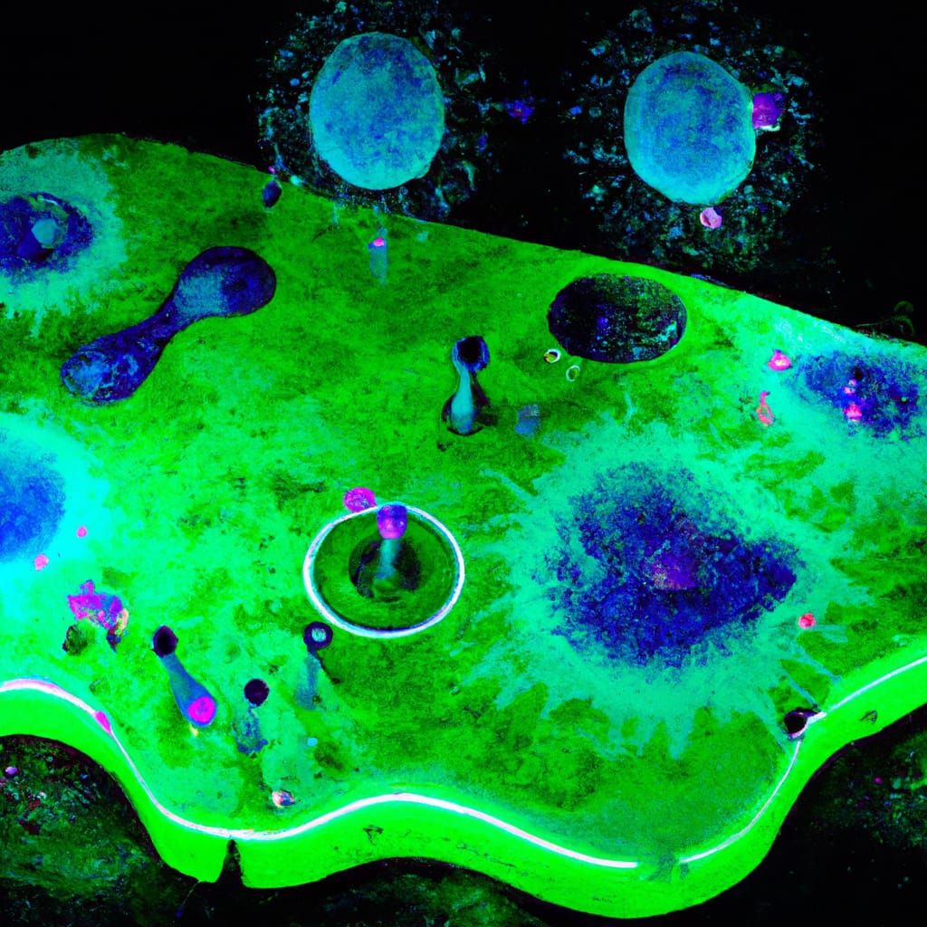 Anthro Amoeba Plays Piano in Biopunk Style