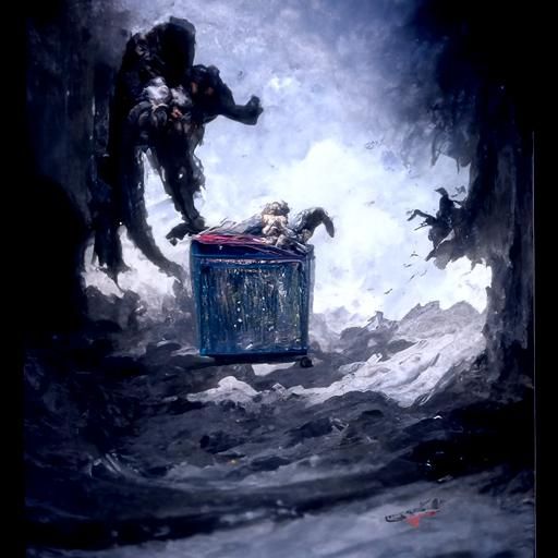 Horror Toy Box in Style of Doré and Rutkowski