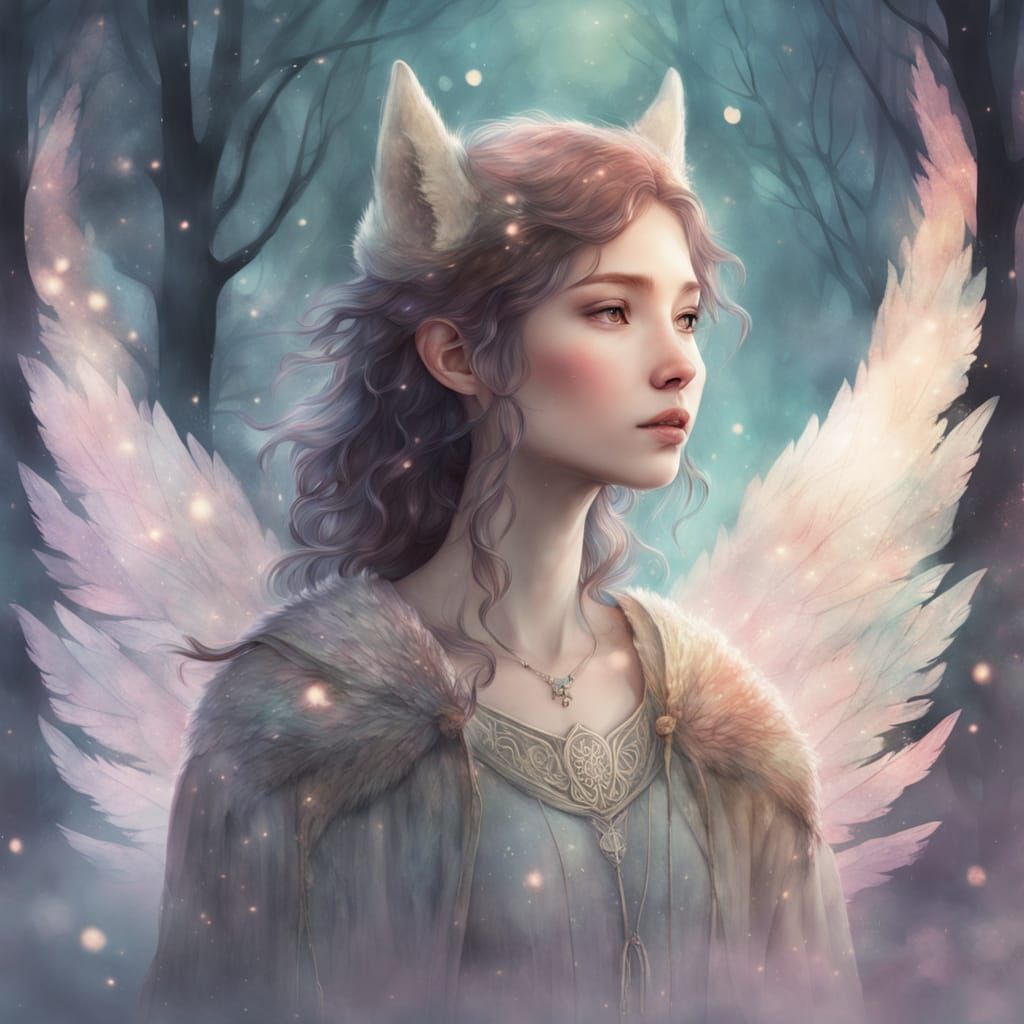 Ethereal Fantasy Princess in Whimsical Forest