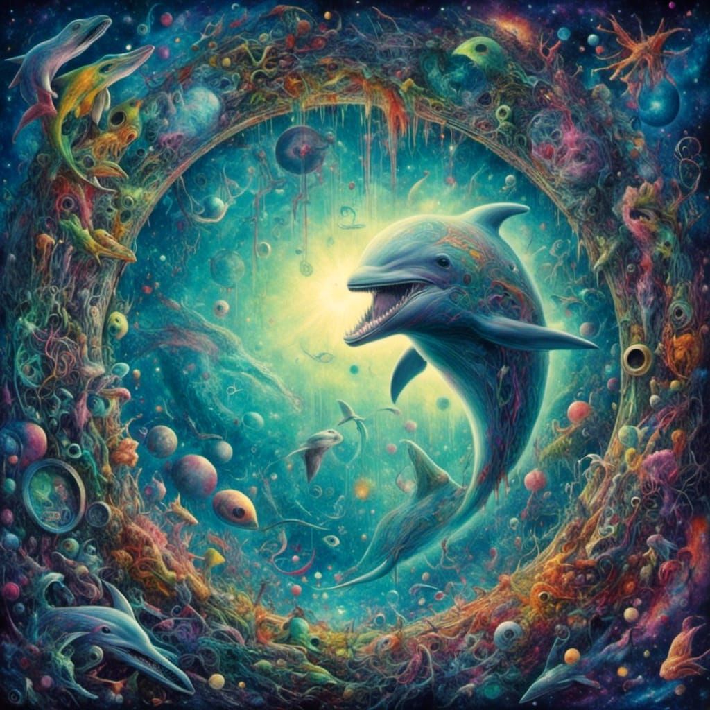 Alien Dolphin Portal to Another Dimension