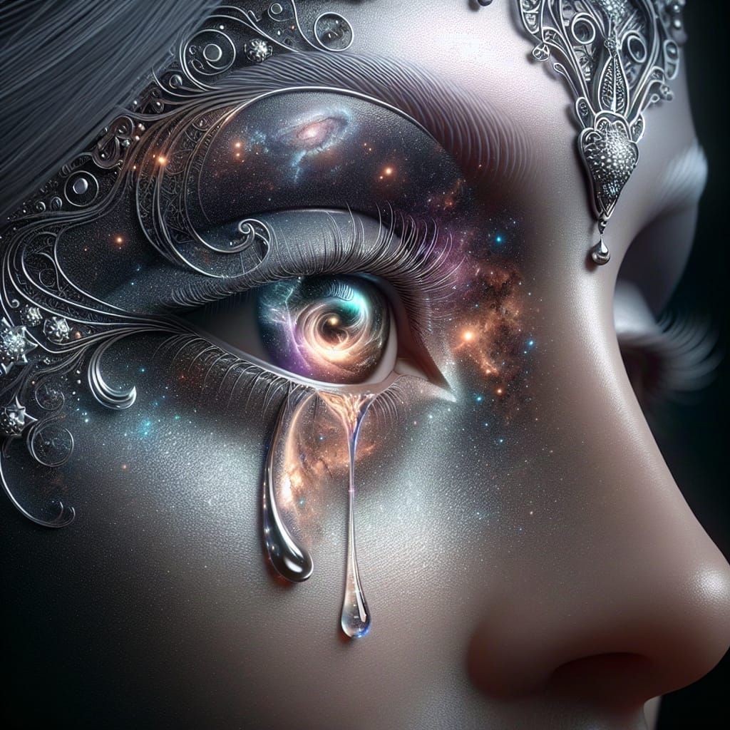 Woman's Tear: Universe's Birth in 3D Detail