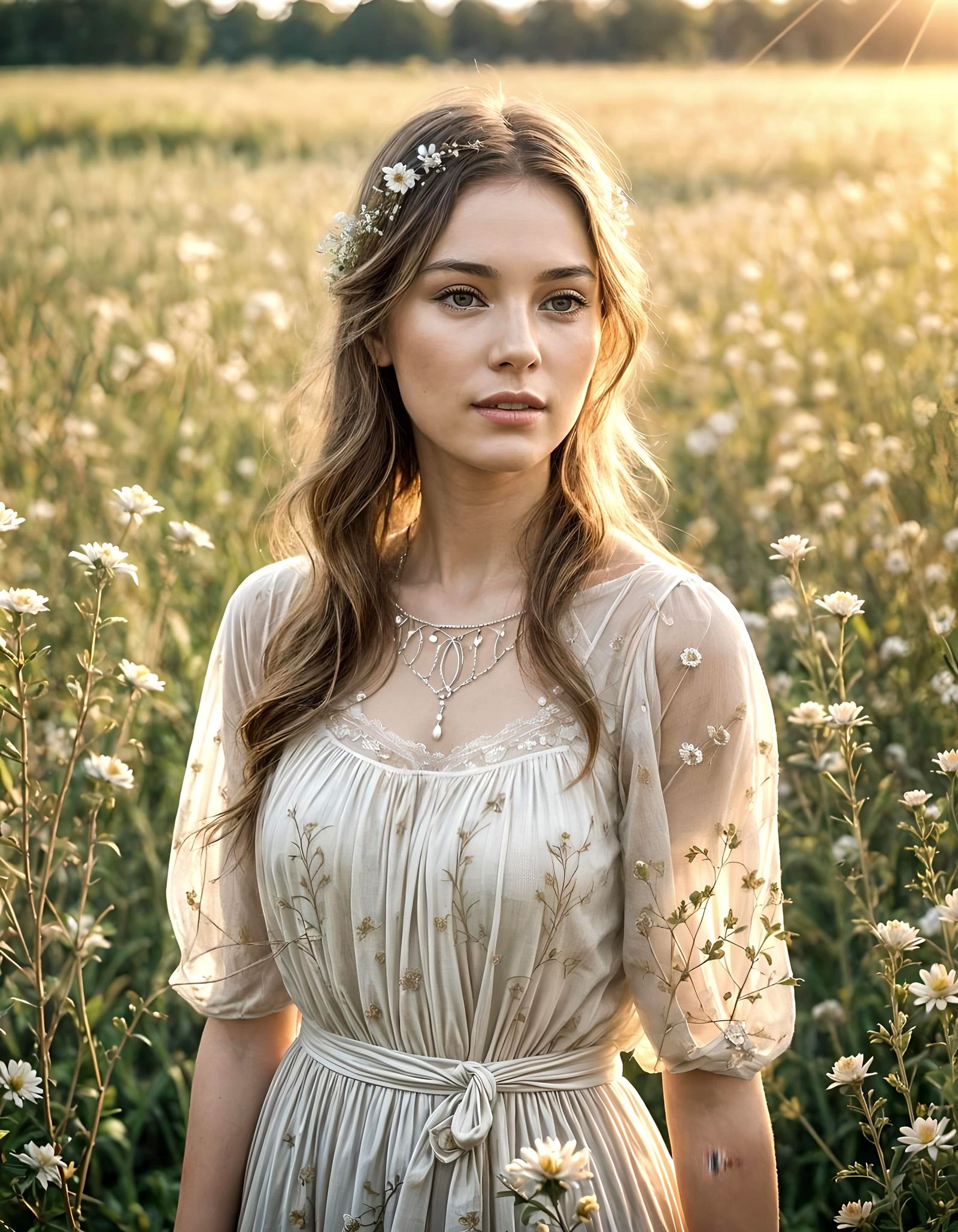 Radiant Beauty: A Serene Portrait of a Woman