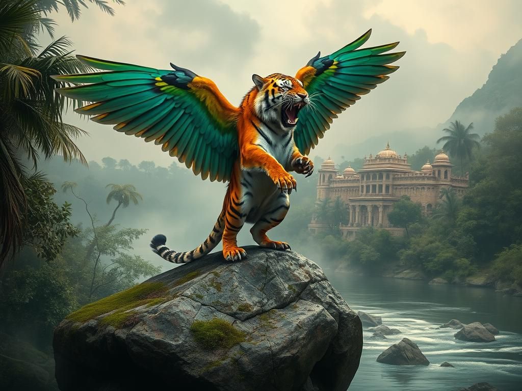 the rare indian TICAW (Tiger-Macaw-Hybrid)