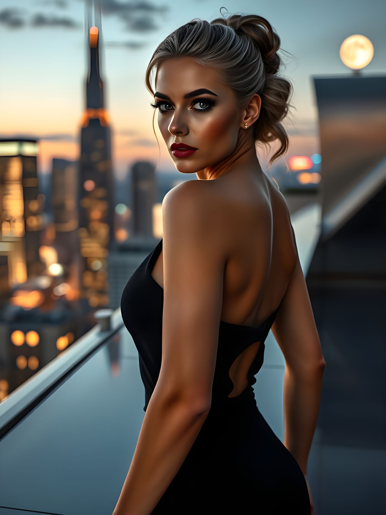 Ethereal Goddess in Modern Attire