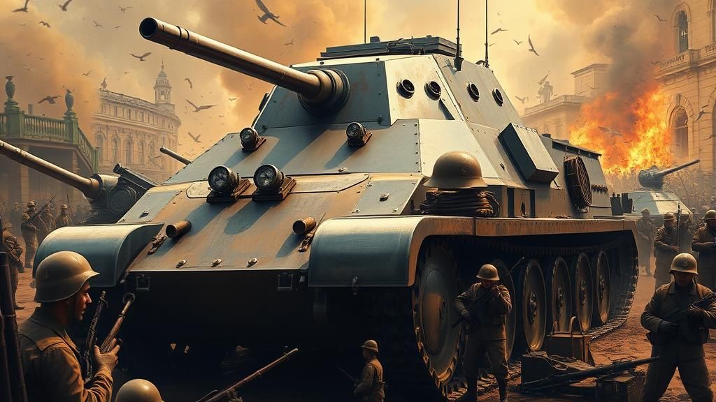 American Armored War Vehicle in Gilded Age Aesthetic