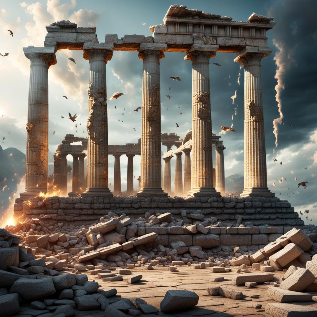 Earthquake Destroys Ancient Greek Temple