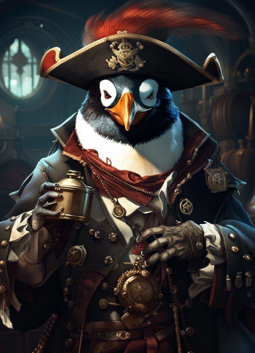 Anthro penguin pirate I