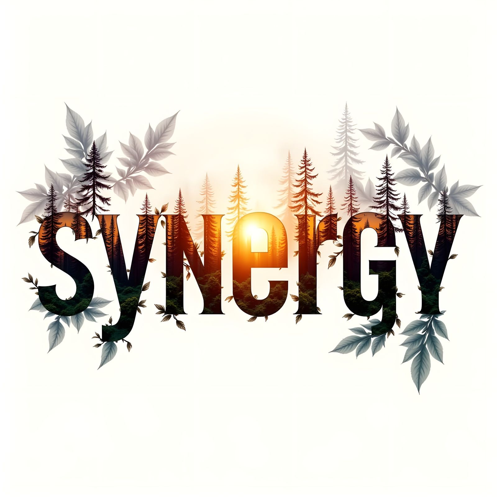 Synergy in Double Exposure Style Font