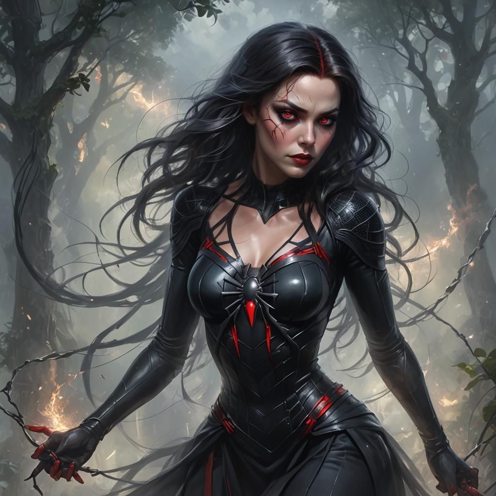 Ethereal Spider Woman Portrait in Fantasy Style