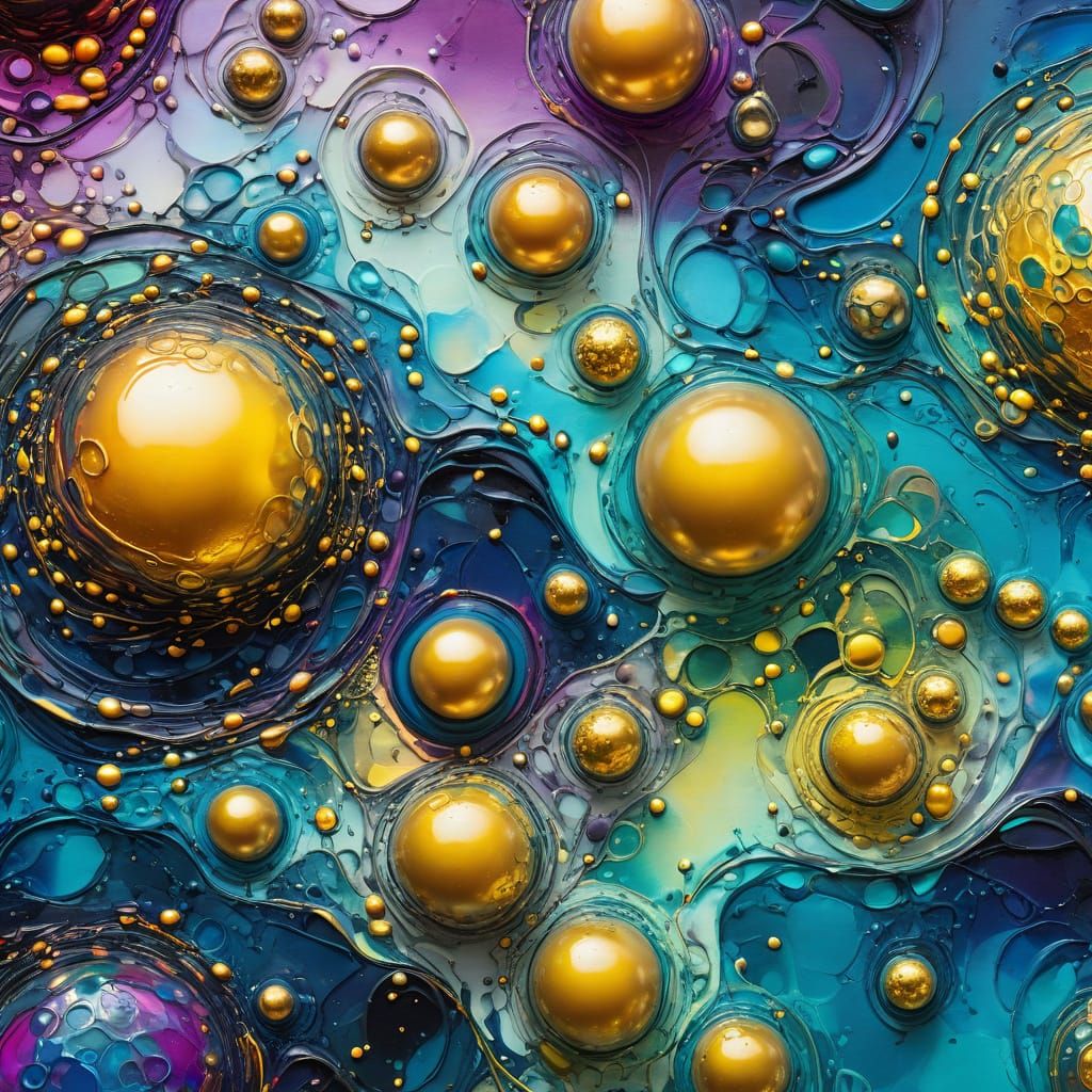 Vibrant Abstract Surfactant Molecules as Oil Painting