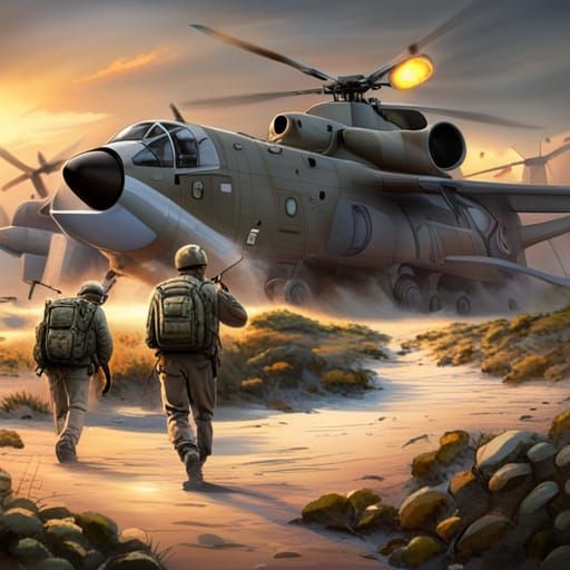 Detailed Military Blueprints, Realistic Style