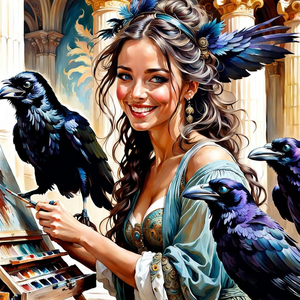 Bohemian artist at work