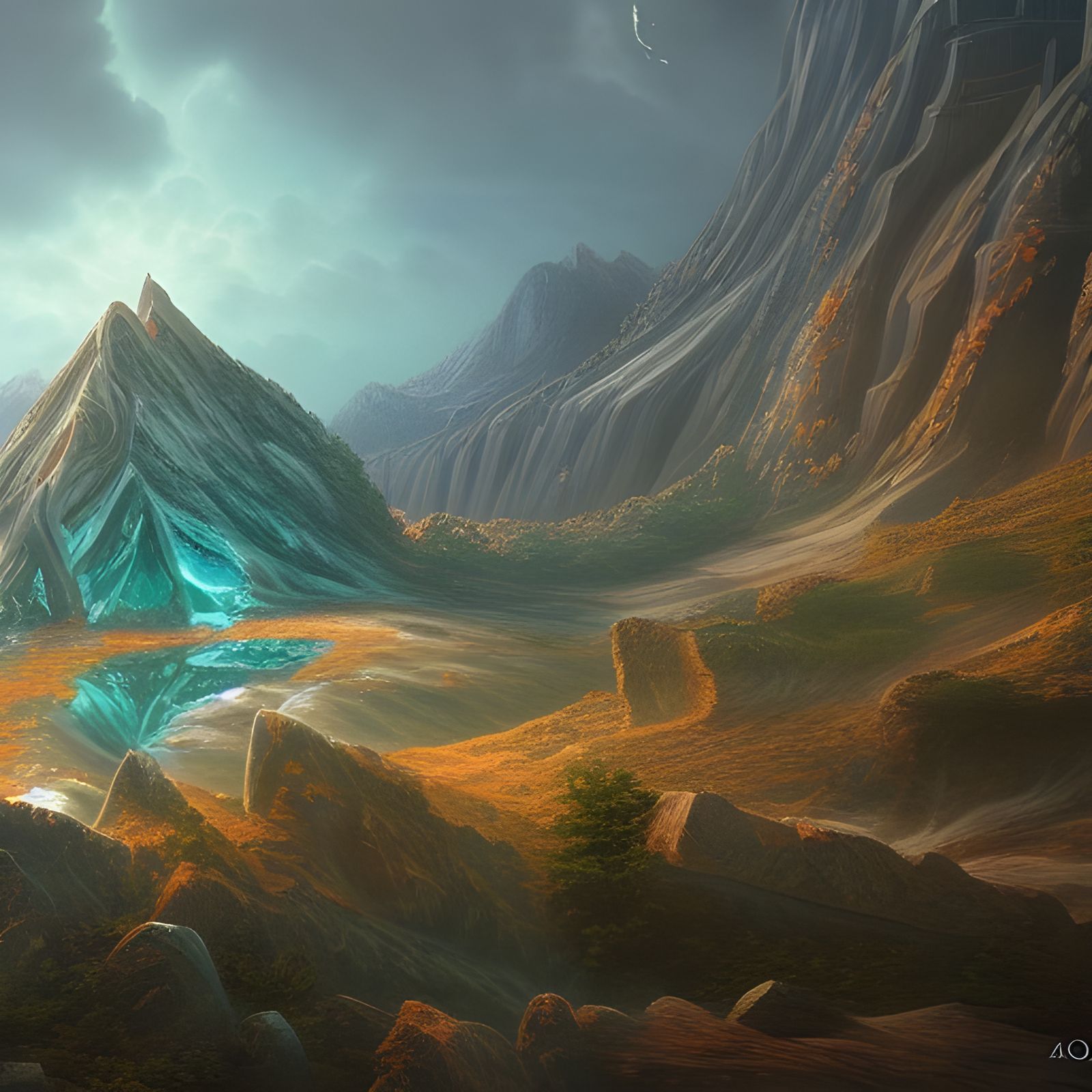 Fantastical Mount Olympus Concept Art in Deep Color