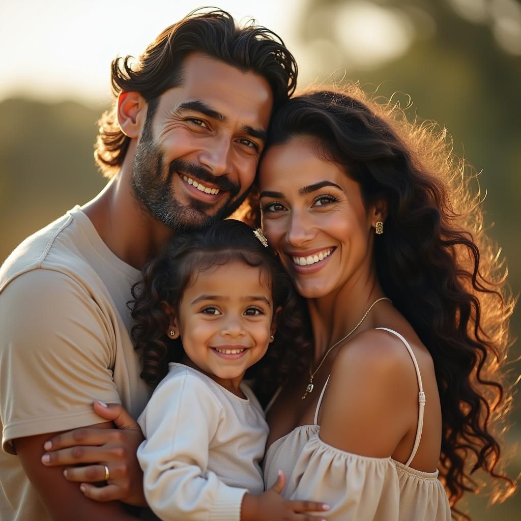 Egyptian Family Portrait in California Home
