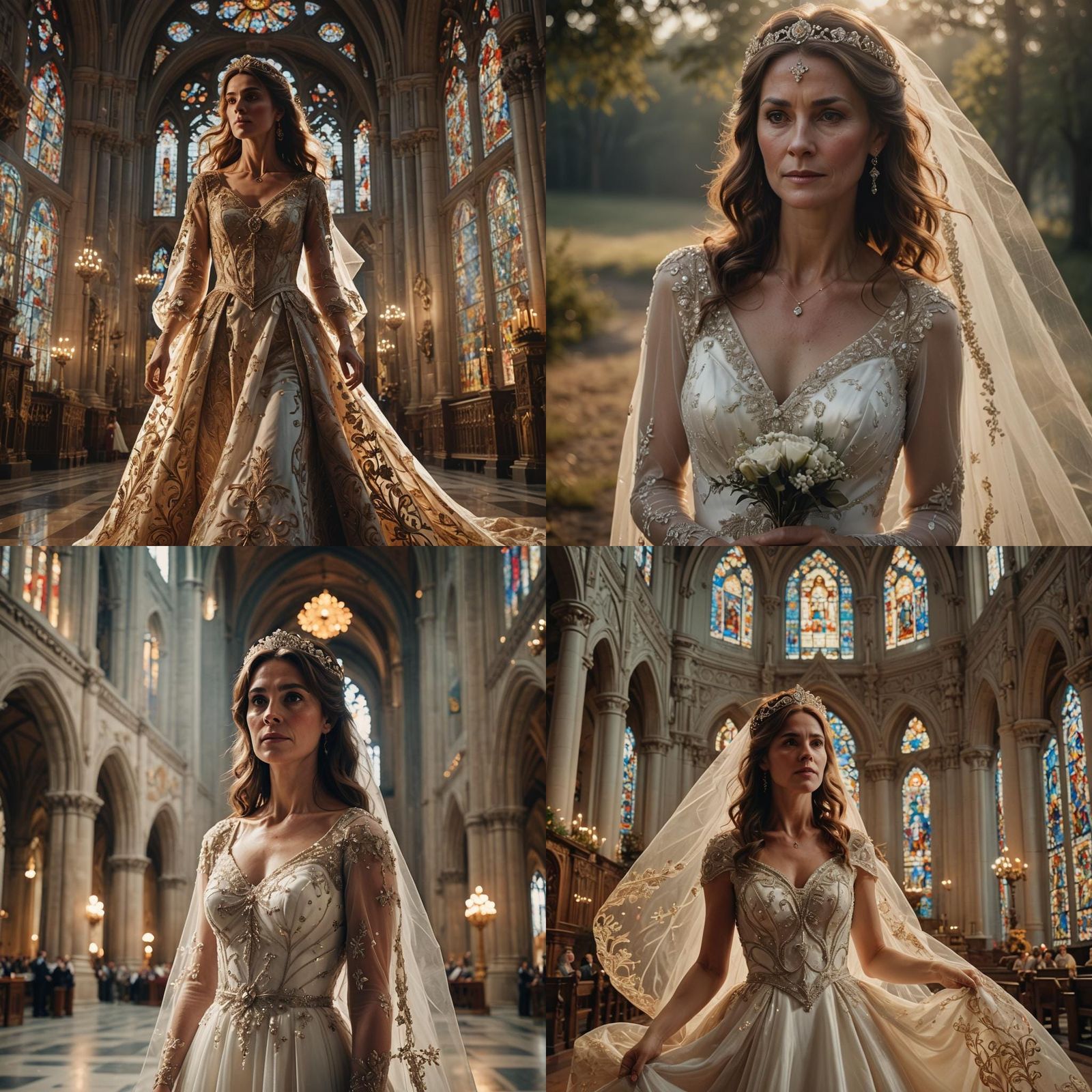 Woman in Wedding Gown: Cinematic Film Still