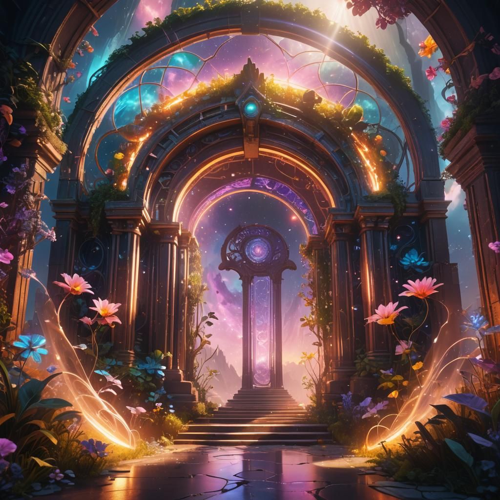 Glowing Portal to the 5th Dimension: Fantasy Concept Art