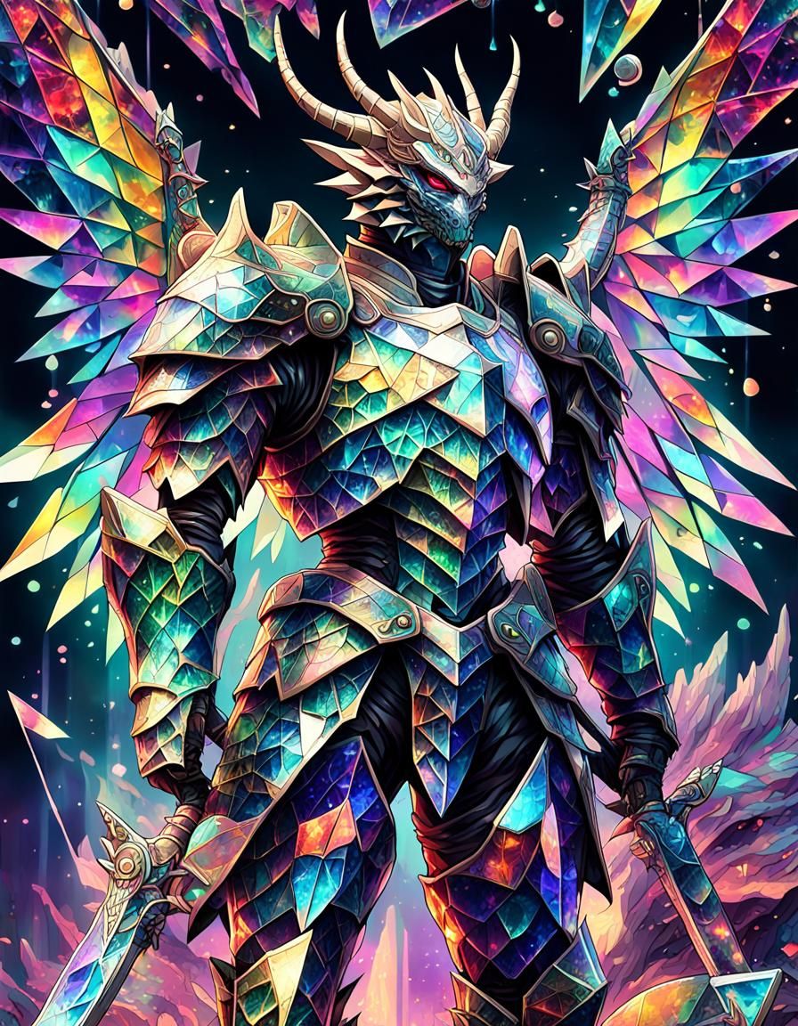 Dragon Knight in Post-Apocalyptic Anime Style