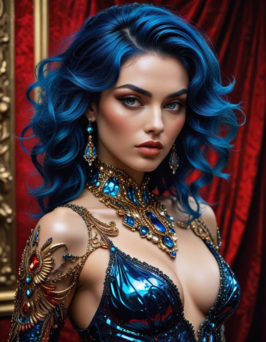 Elegant and Sensual Masterpiece in Vivid Colors