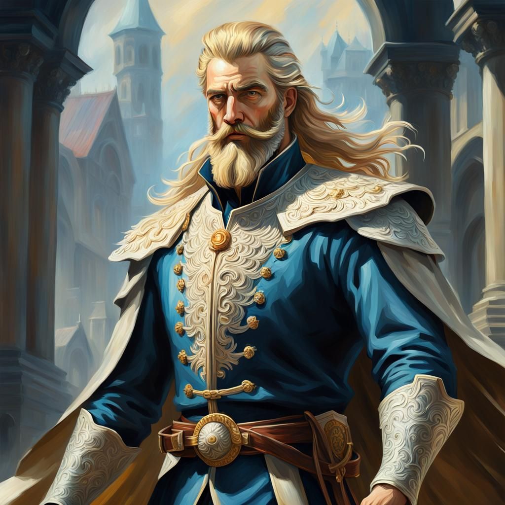 High Fantasy Aristocrat as Impasto Painting