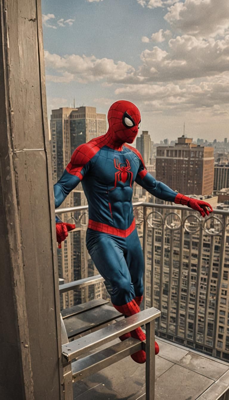 Black Superhero in Spider-Man Style Costume