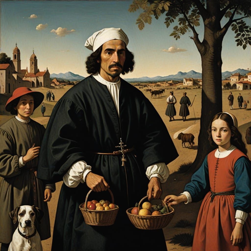 Vibrant Life in the Style of Zurbarán