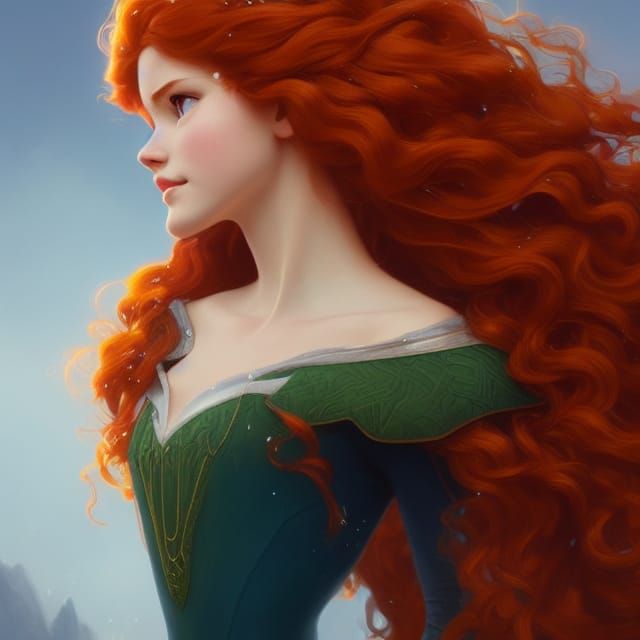 Hyperdetailed Portrait of Princess Merida