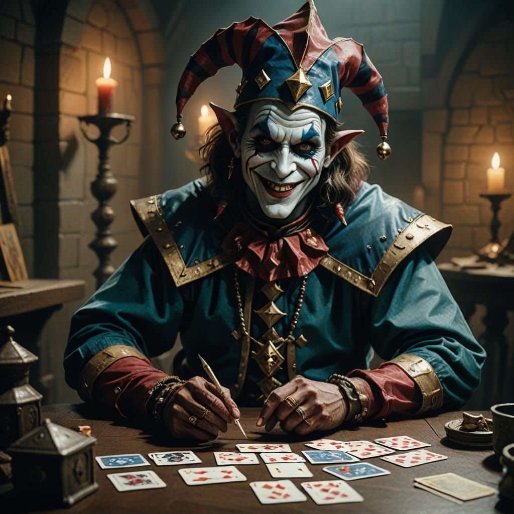 Epic Fantasy Jester Reveals Cards in Cinematic 35mm Film Sty...