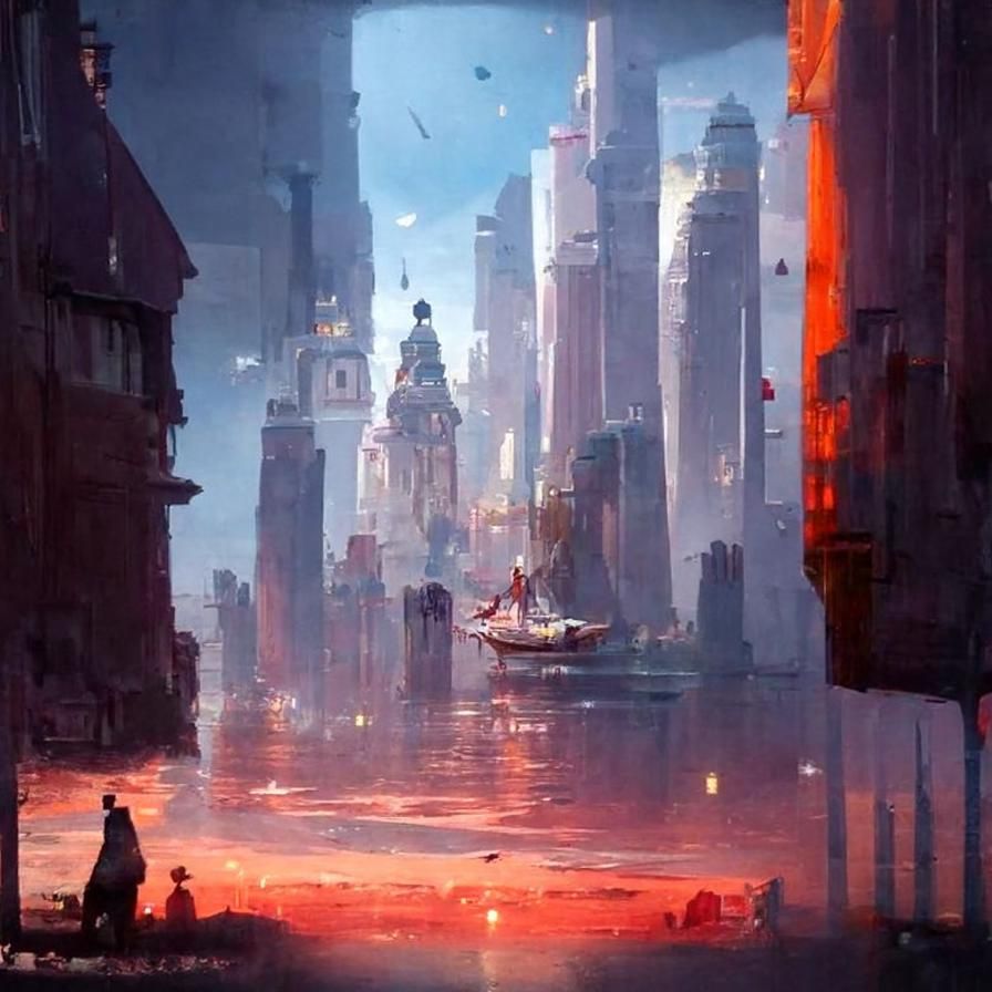 Dreamy World Class City, Digital Art