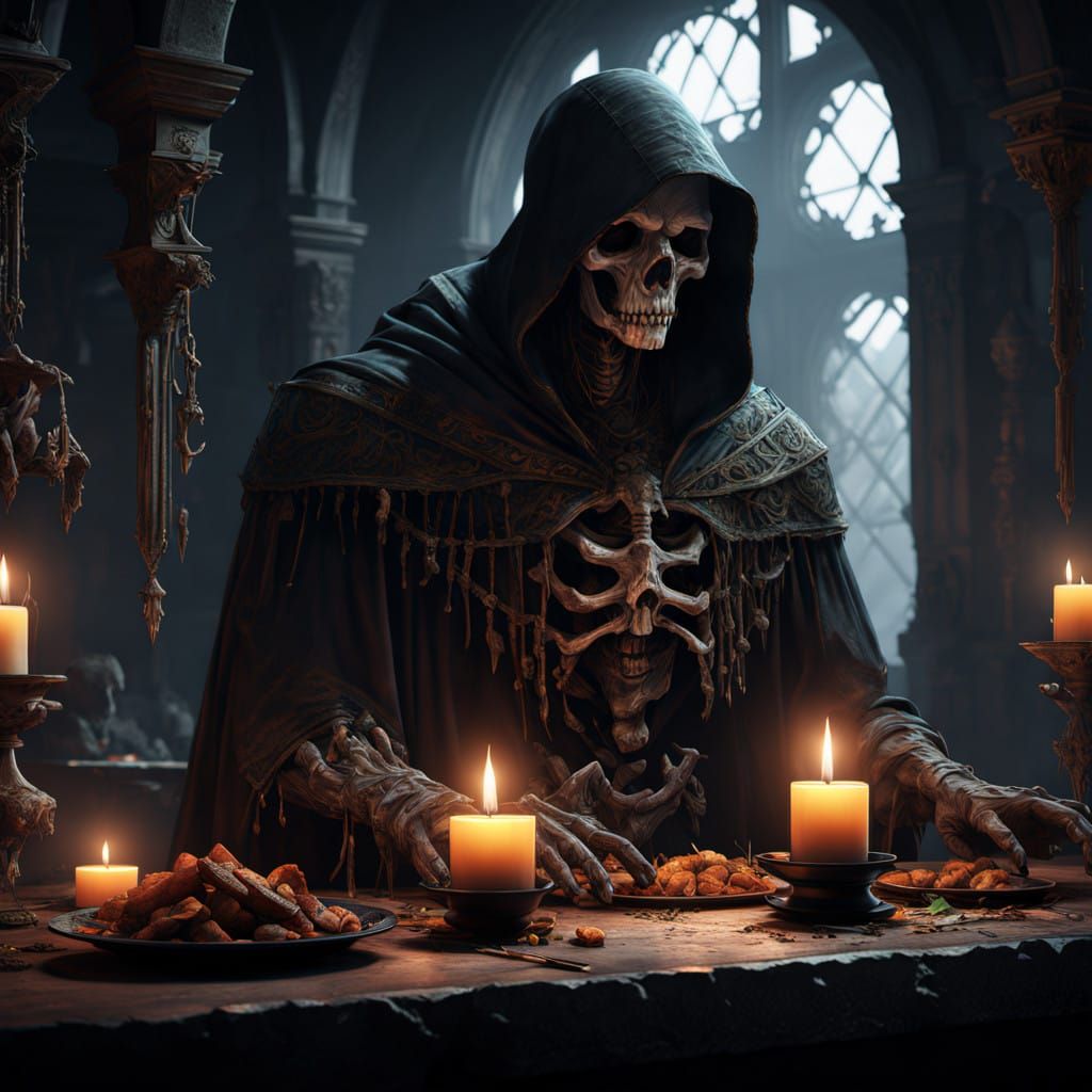 Eerie Banquet in a Post-Apocalyptic Wasteland