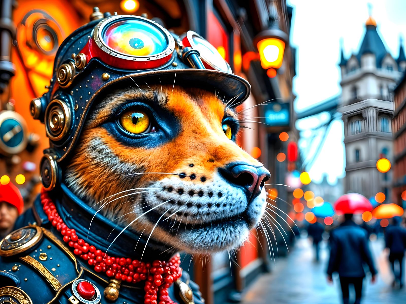 Steampunk Animals Rule London Bridge in Detailed Photography