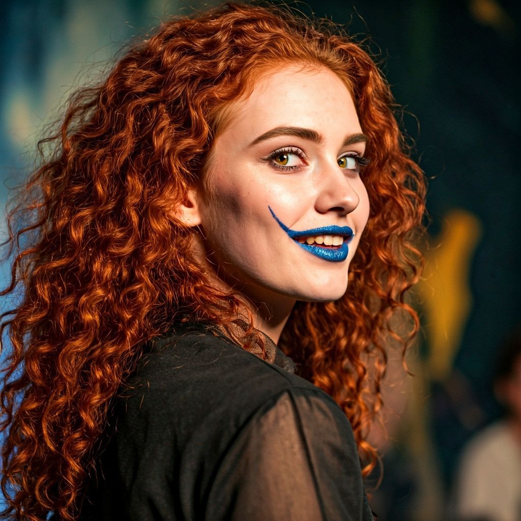 Model in Harlequin Attire with Dali-Inspired Backdrop