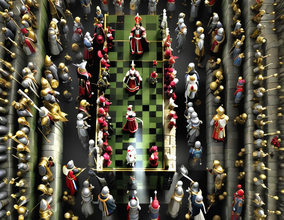 (Chess Personified (((Regal Handsome King))). (((Beautiful G...