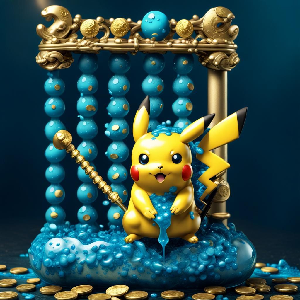 Pikachu with Slime Abacus Staff