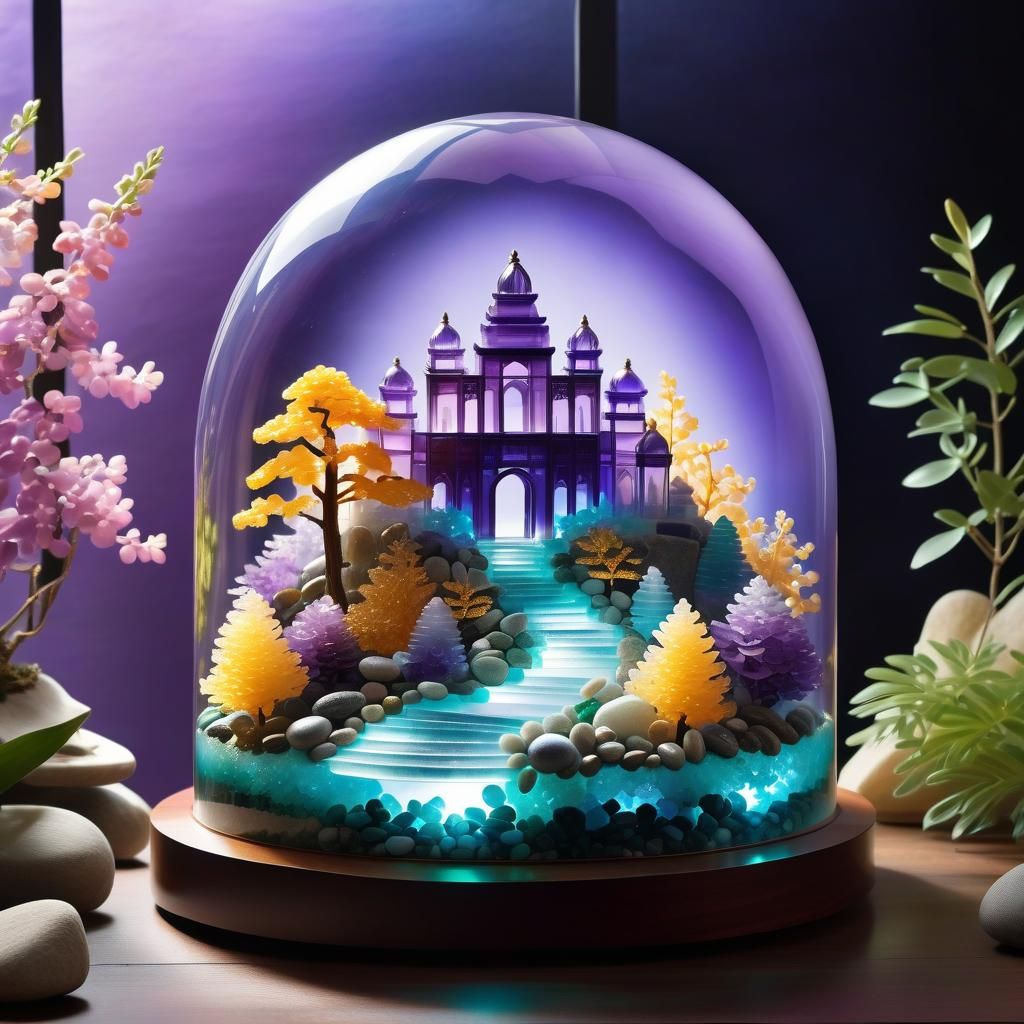 Gemstone Landscape with Citrine Dome in Color Blocking