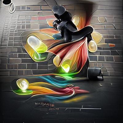 Holographic Film Noir Graffiti Street Art