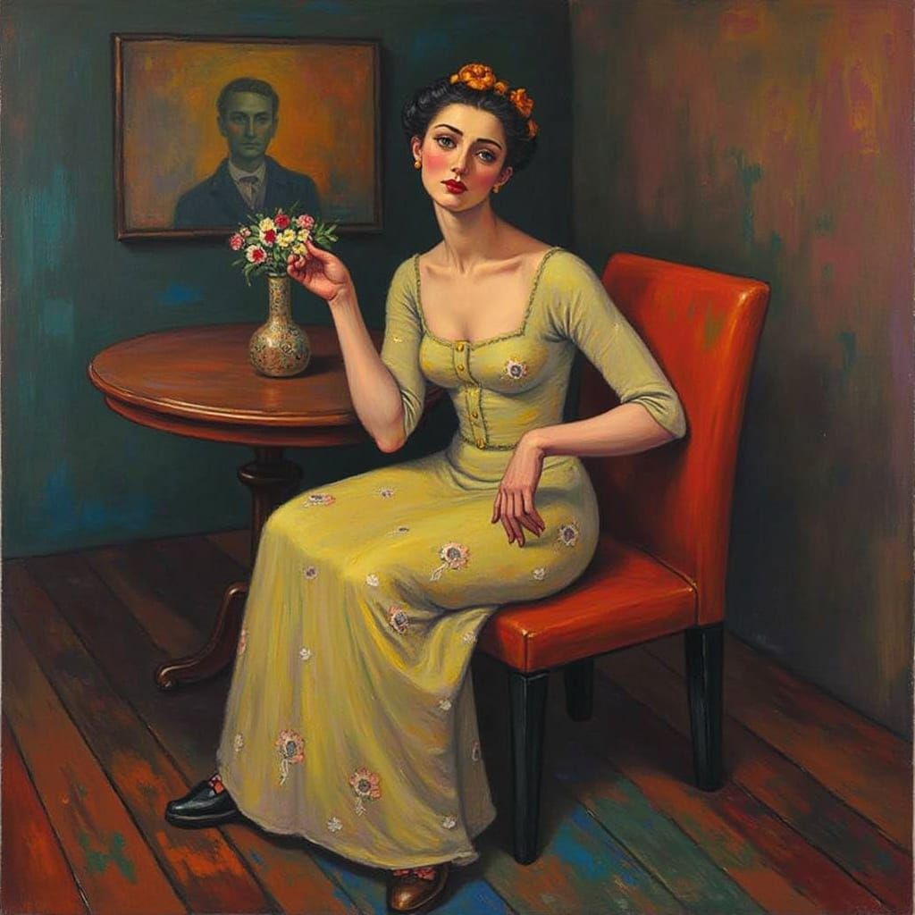 Lady of the House in Vibrant Fauvist Colors