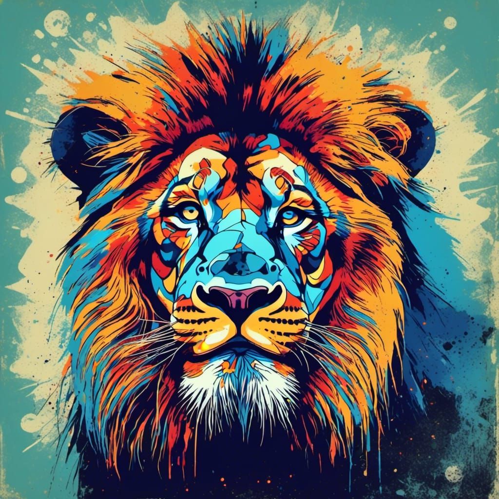 Pop Art Icon with Grunge Texture