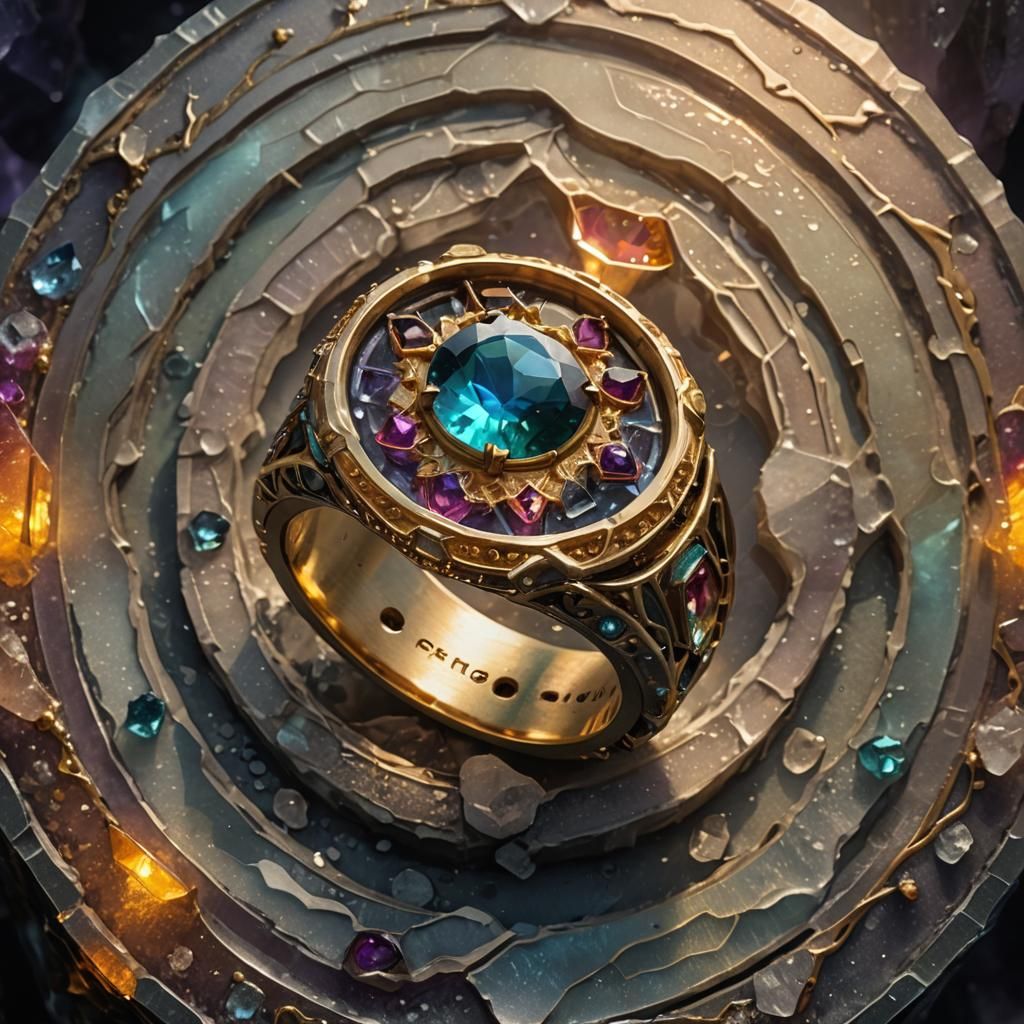 Tourmaline Ring on Ice in Sci-Fi Fantasy Art