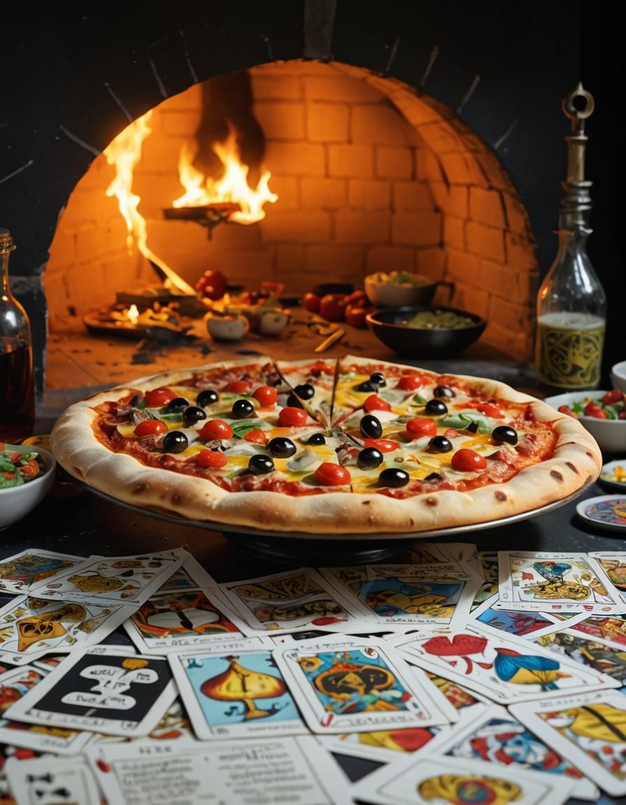 Cubist Chef Death's Mystical Pizza Tarot
