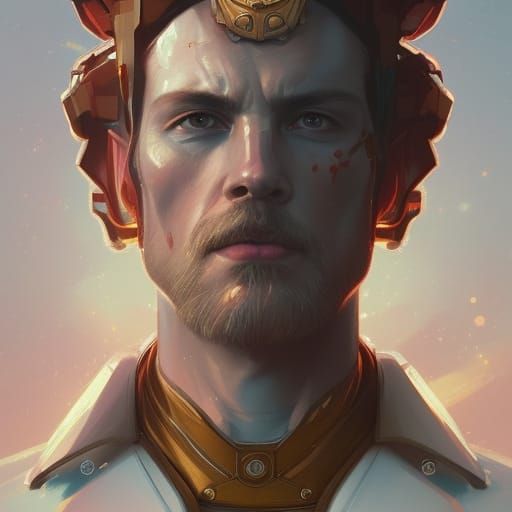 Space King Portrait in Hyperdetailed Digital Art