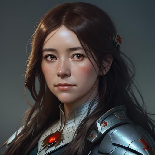 Ladybird Johnson Portrait in Hyperdetailed Style