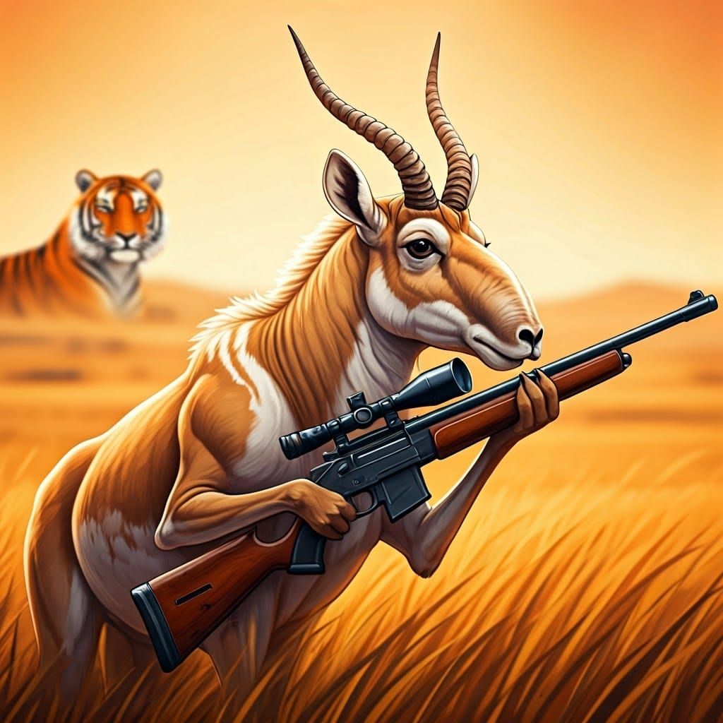 A Saiga Antelope With a Tyga Antidote
